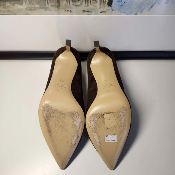 Arden Suede Pump by Banana Republic | 5.5 | Chocolate Brown Suede - Picture 7 of 10